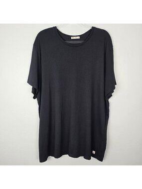 Marine Layer Supima Cotton Micromodal T-Shirt Crew Neck Short Sleeve Black XXL